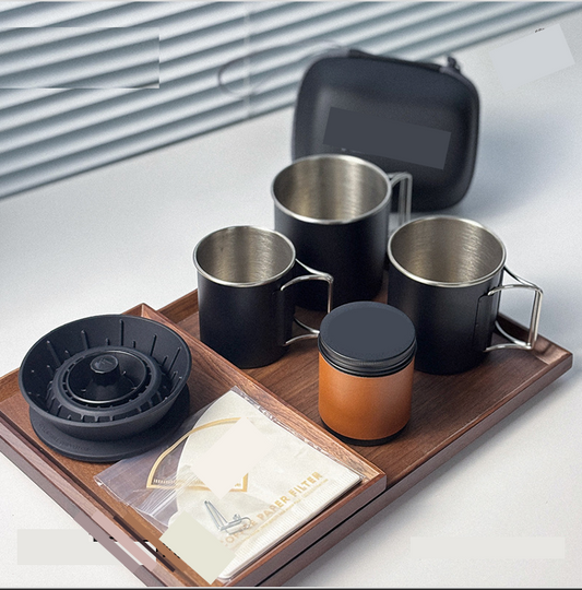 Outdoor Portable Drip Coffee Maker Dual & Triple Cups Kit
